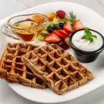 Banana Waffles with Fruit