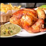 1 pollo + porción de papas + chaufa
