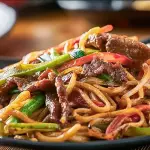 Espaguete na Chapa de Carne