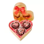 Caja Corazón en brownies
