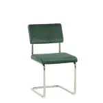 Silla Cesca Cromo pana Verde liso