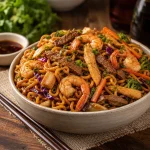 Yakisoba carne-frango-camarão
