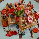 Waffle de frutos rojos