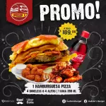 Pizza+4boneless o alitas+coca355ml