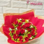 Buquê 18 rosas vermelhas