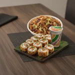1 Yaki Frango P +10 Hot + 1Guaravita