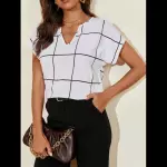 EMERY ROSE Blusa de cuadro