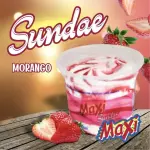 Sorvete copos/sundae morango