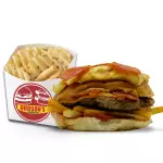 Pizza + Papas Waffle