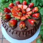 Triple chocolate con fresas