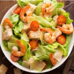 ensalada cesar de camaron