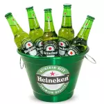 Balde com 5 heineken long neck