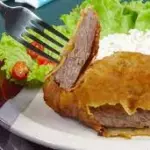 Bife a milanesa com fritas