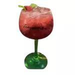 Gin Tônica Nacional com frutas.