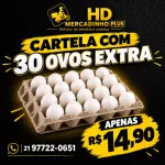 Cartela com 30 ovos extras