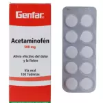 ACETAMINOFEN 500MG 100 TABLETAS