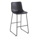 Banqueta Moldavia ecocuero negro