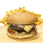 Hamburguesa queso tocino