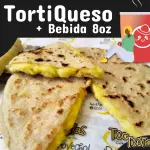 Pinto típico+ Tortiqueso+2Bebida 8z