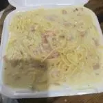 Espaguetti en salsa blanca con Jamón