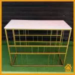 Mesa de hierro rectangular