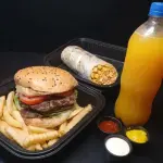 1 HAMBURGUESA+1 ENCHILADA + BEBIDA
