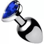 Plug Anal Coração Azul Escuro - P
