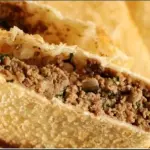 Pastel carne moída + cajuína