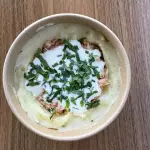 Batata recheada frango e catupiry