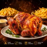 1 POLLO + DOS PAPAS FAMILIARES
