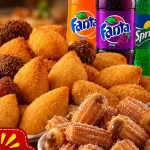30 Salgados + 20 Churros + Refri 2L