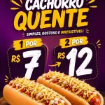 2 Cachorro quente por R$12
