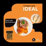 Gallo Pinto de Pollo en Salsa