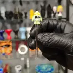 Piteira de Vidro Monster Green 5mm