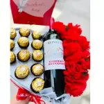 Cesta Ferrero + Botella de Vino