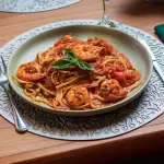 Linguine al fileto con langostinos