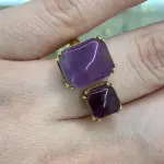 Anillo doble Amatista