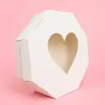 Octagonal corazón blanca RG2406