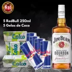 Combo Jim Beam com RedBull