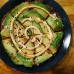Sushi pizza smoked salmon