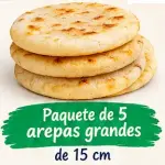 AREPA TELA 15CM BLANCA X 5 CONGELADA