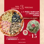 Arma tu pizza + ensalada césar