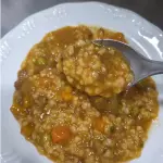 Arroz cateto com alcatra