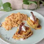 Pancakes de chócolo con huevo