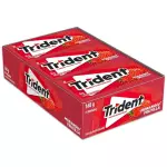 chiclete trident morango cx21 unid