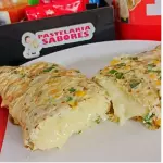 Omelete recheado frango c/ palmito