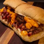 Pão de alho costela cheddar e bacon