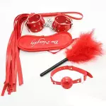 KIT DE  BDSM 5 PIEZAS - ROJO