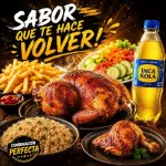 1 POLLO + 1/4 + CHAU + ENS + GAS 1.5