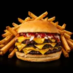 Burger Cuarto + Papas Fritas